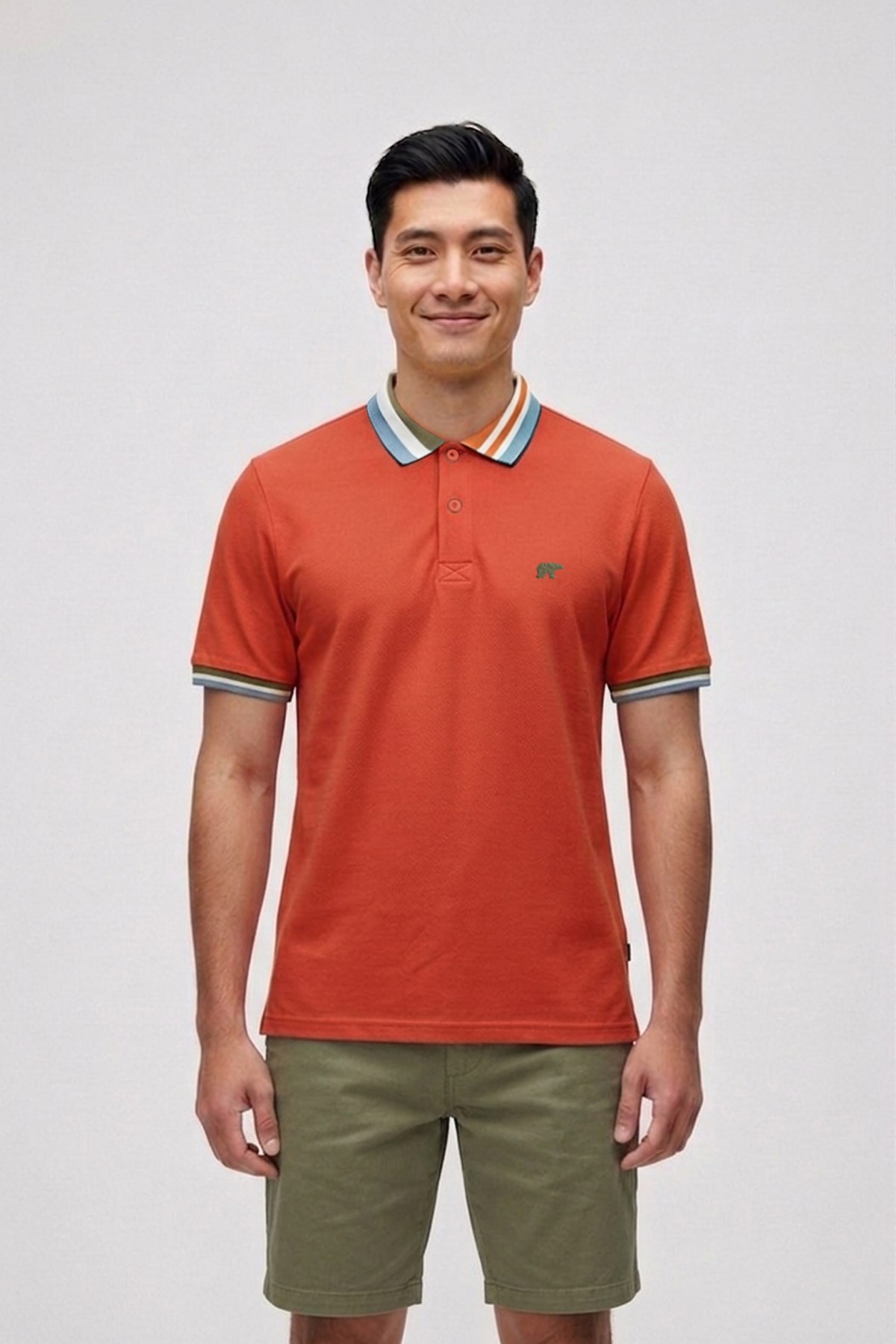 Invısıble Tarçın Polo Yaka Erkek Tişört