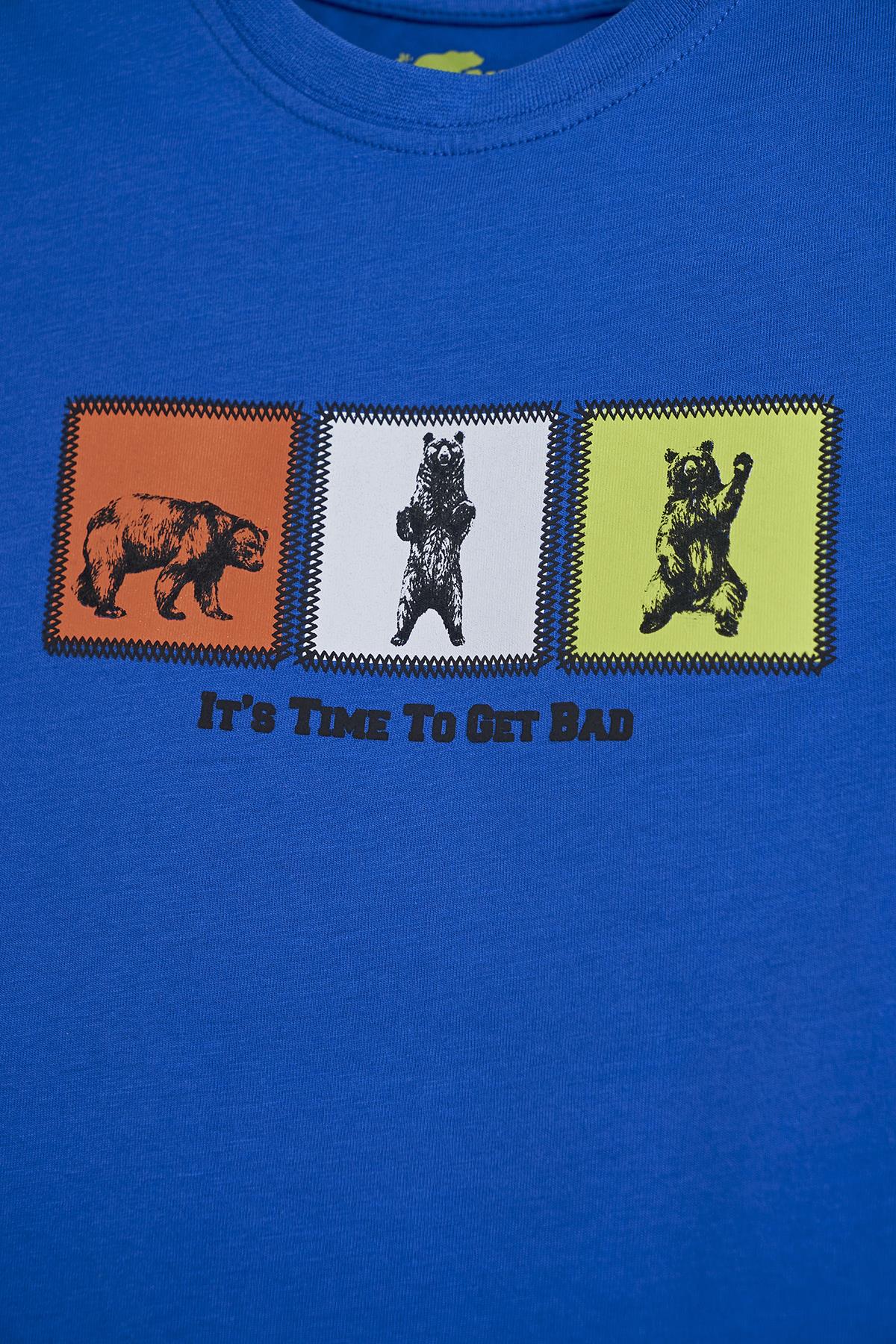 Entree Saks Mavisi Baskılı Çocuk Tişört