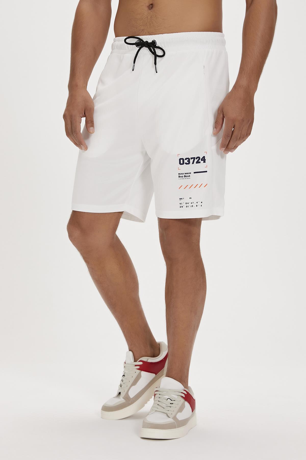 Diego Beyaz Erkek Şort