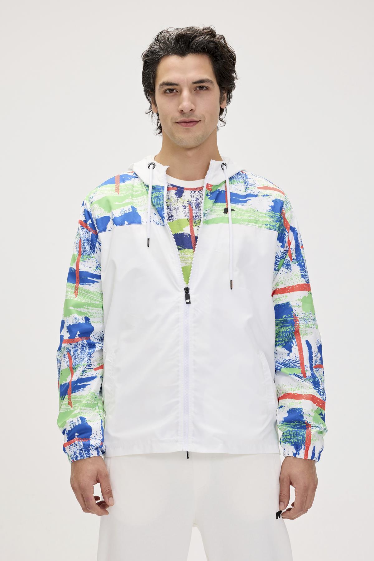 Doyle Beyaz Erkek Rüzgarlık