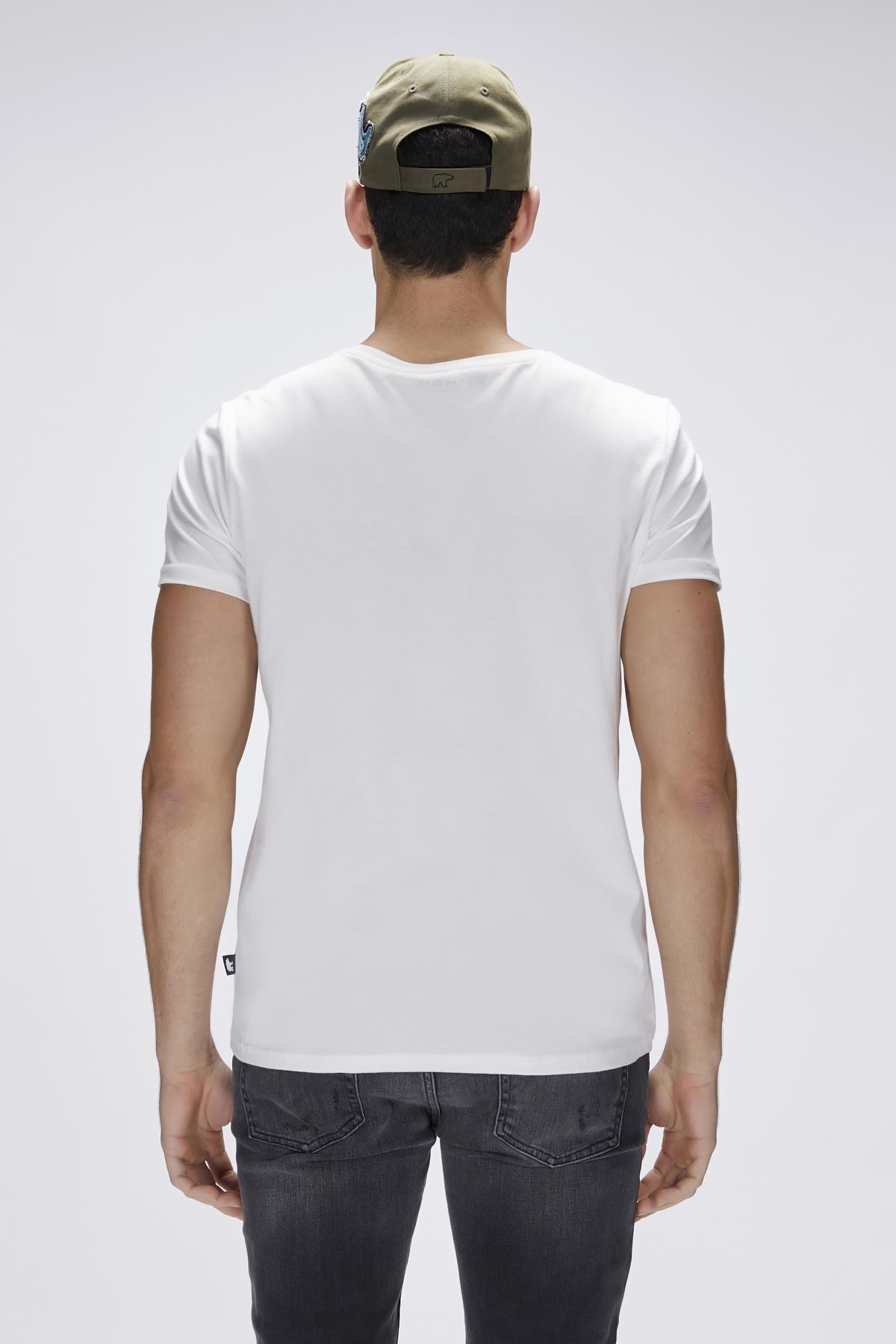 Draco Off-White Mens Printed T-Shirt