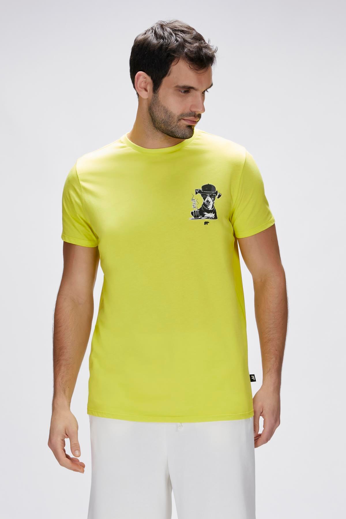 Duggie Yeşil Erkek Baskılı Tişört