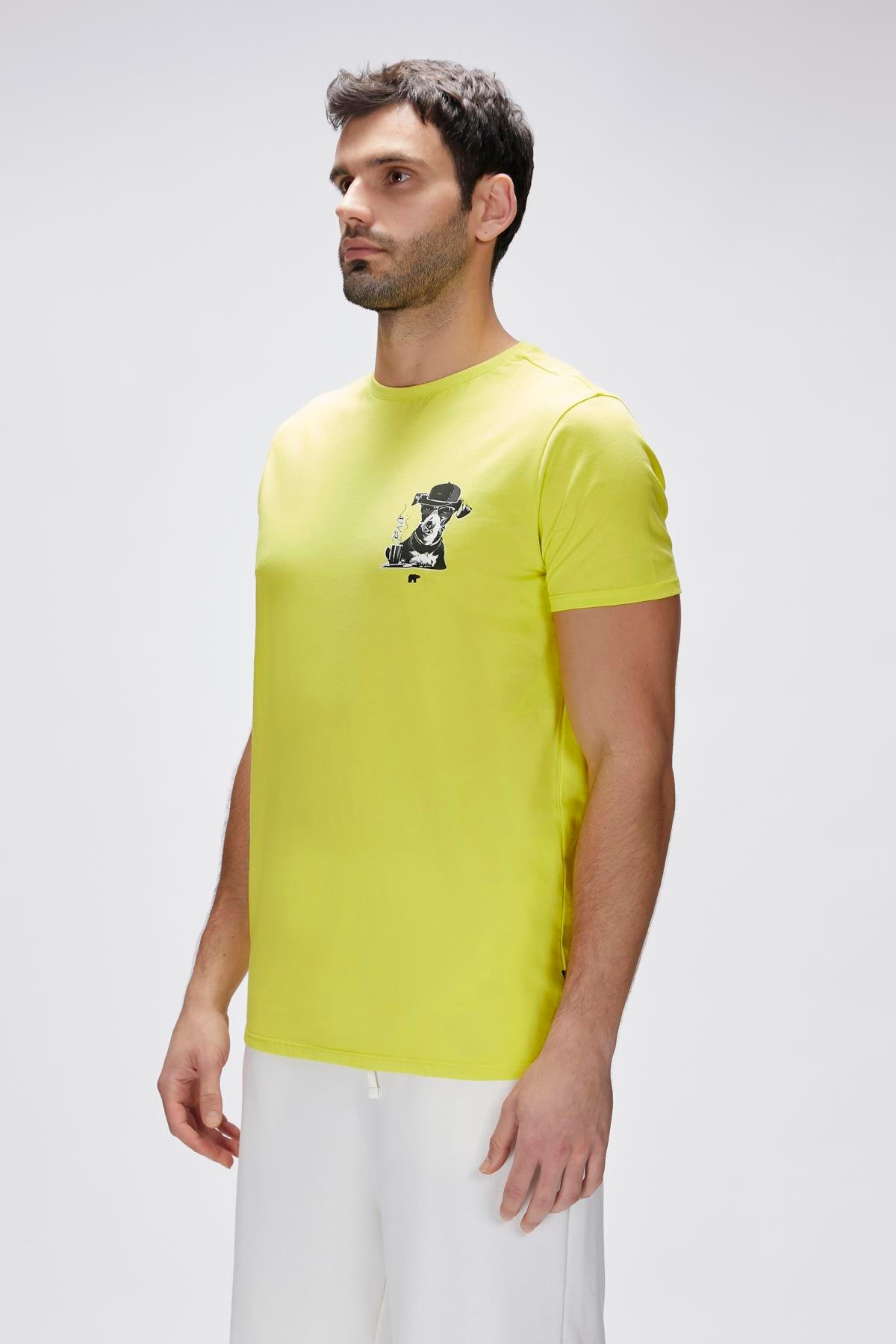 Duggie Yeşil Erkek Baskılı Tişört