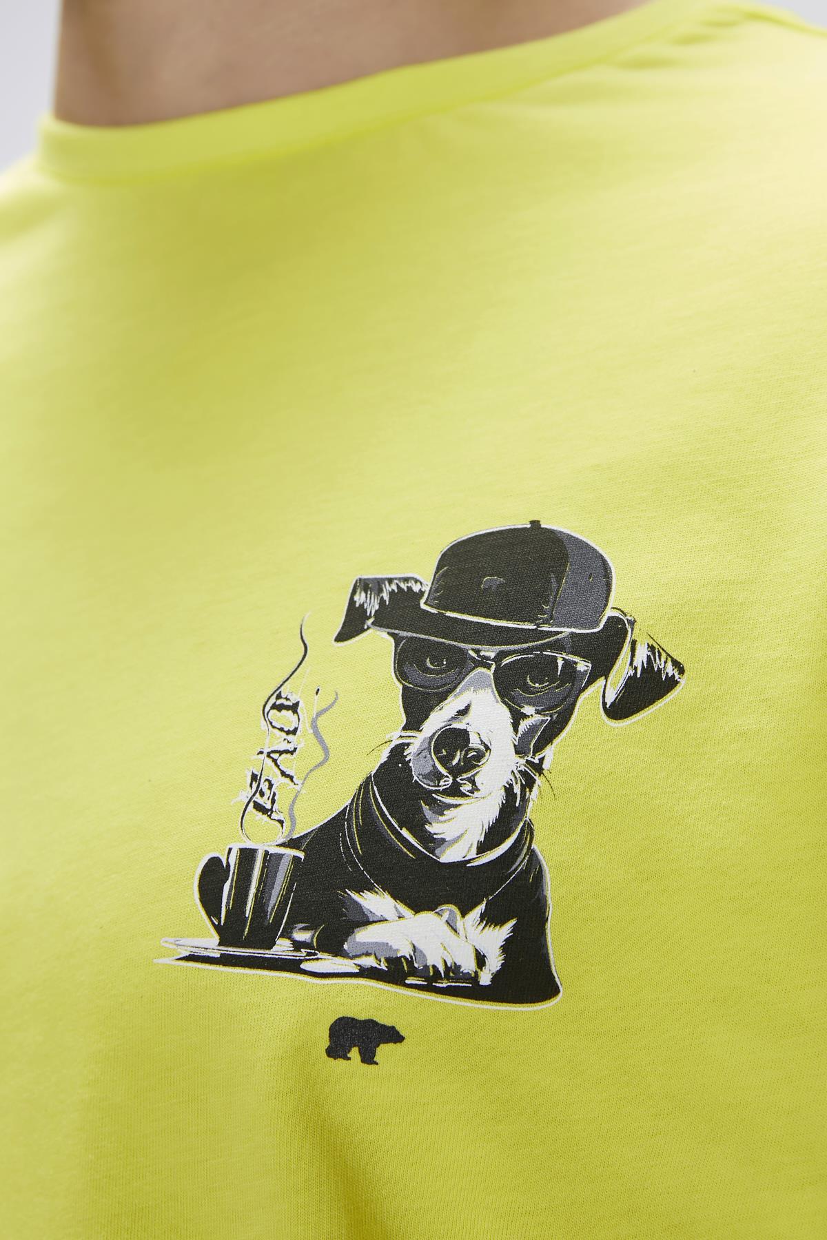 Duggie Yeşil Erkek Baskılı Tişört