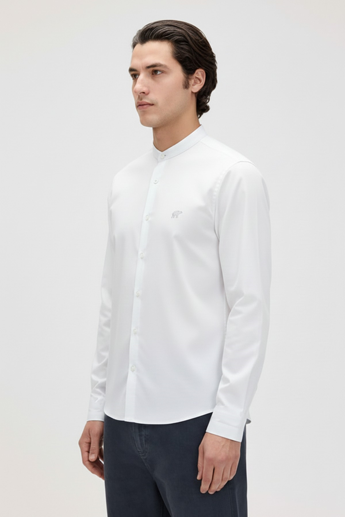 CRUDE SHIRT BASIC SHIRT BEYAZ DÜĞMELİ MAN SHIRT CRUDE SHIRTCRUDE SHIRT