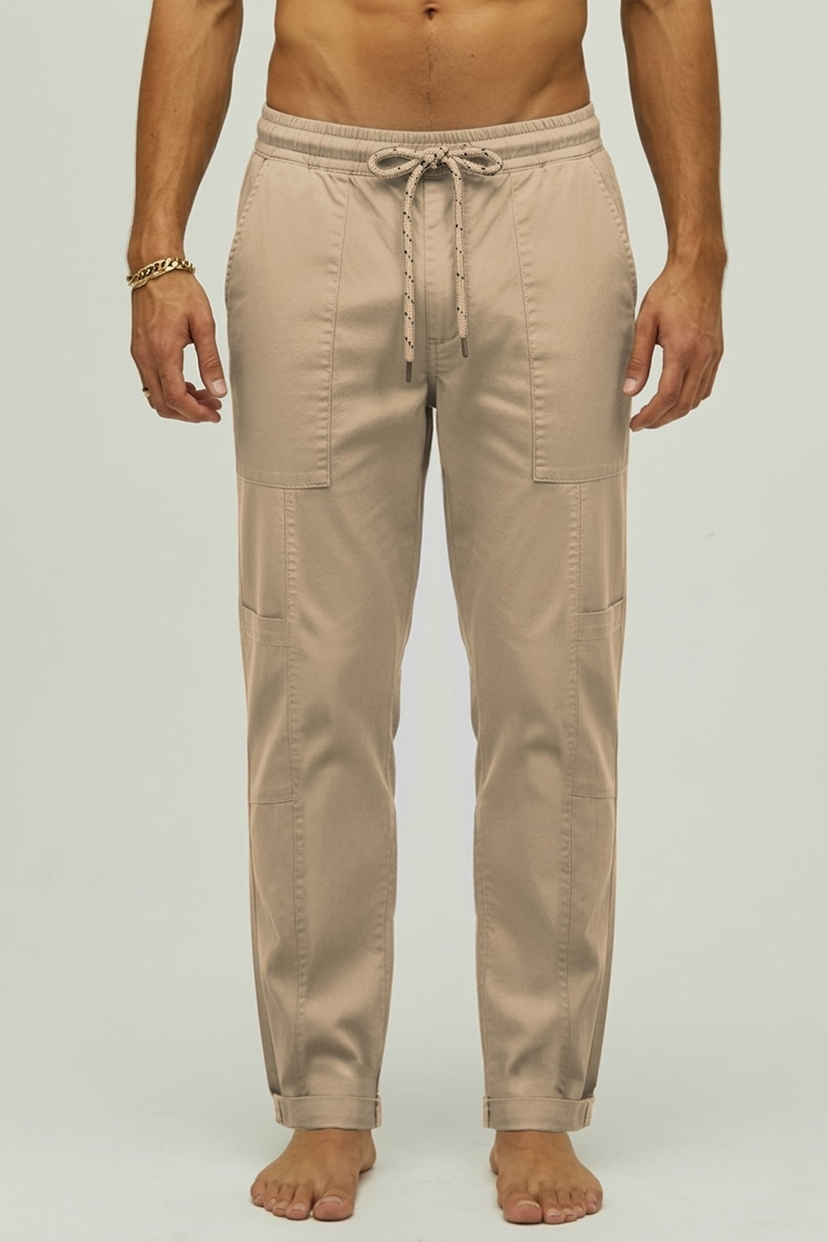 Vouvant Pant Bej Kargo Cepli Erkek Pantolon