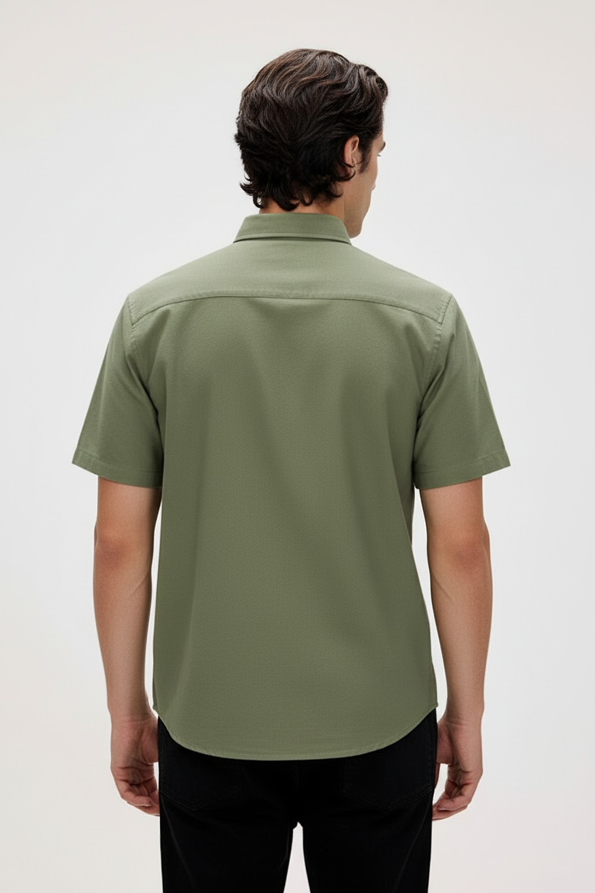 PLANT BASIC SHIRT BASIC SHIRT SOLUK YEŞİL DÜĞMELİ MAN SHIRT PLANT BASIC SHIRTPLANT BASIC SHIRT