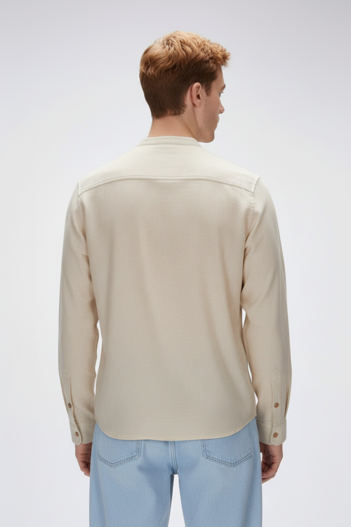 GUIDE SHIRT BASIC SHIRT BEJ DÜĞMELİ MAN SHIRT GUIDE SHIRTGUIDE SHIRT