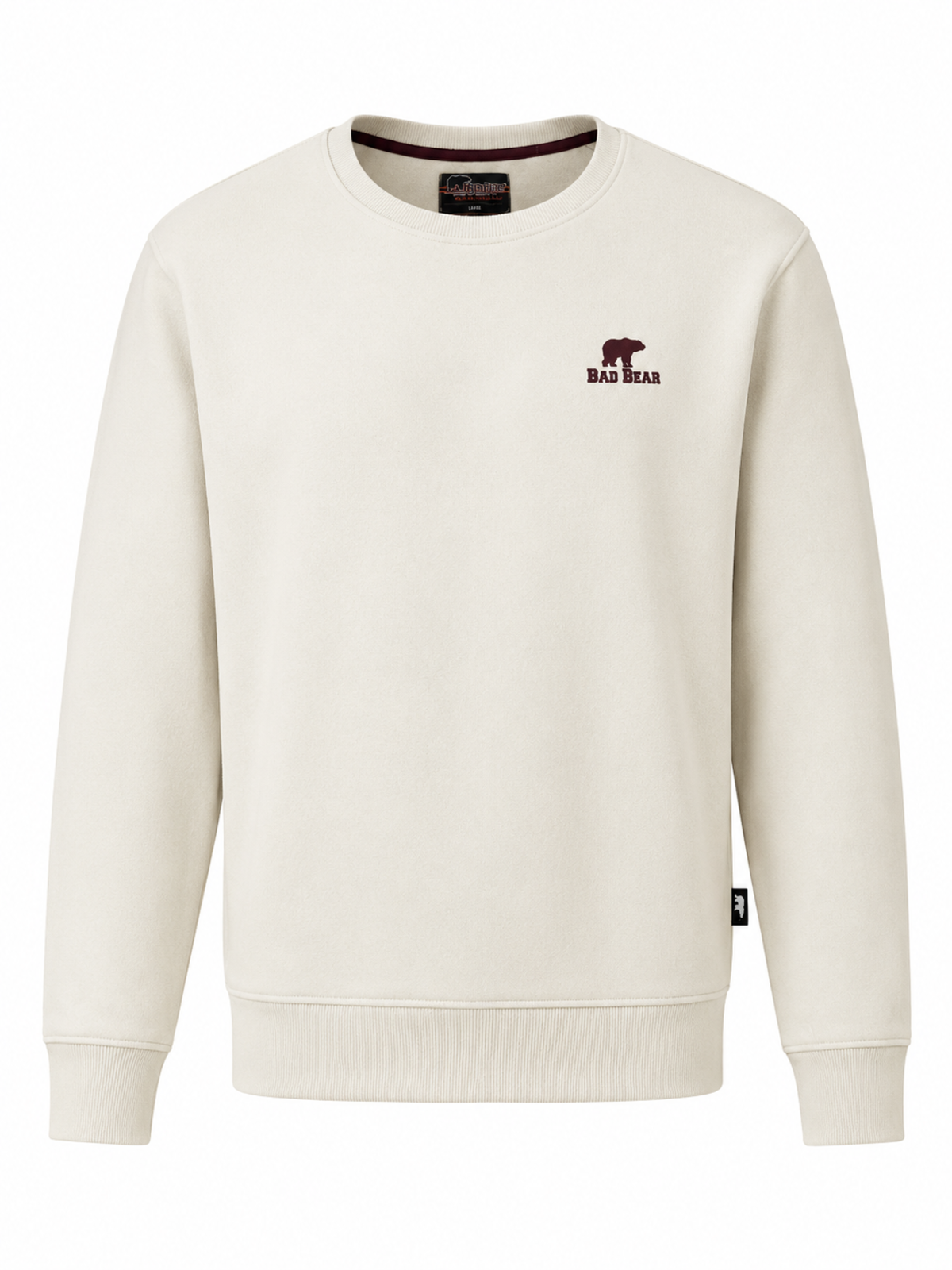 Aurora Bej Logo Baskılı Erkek Sweatshirt