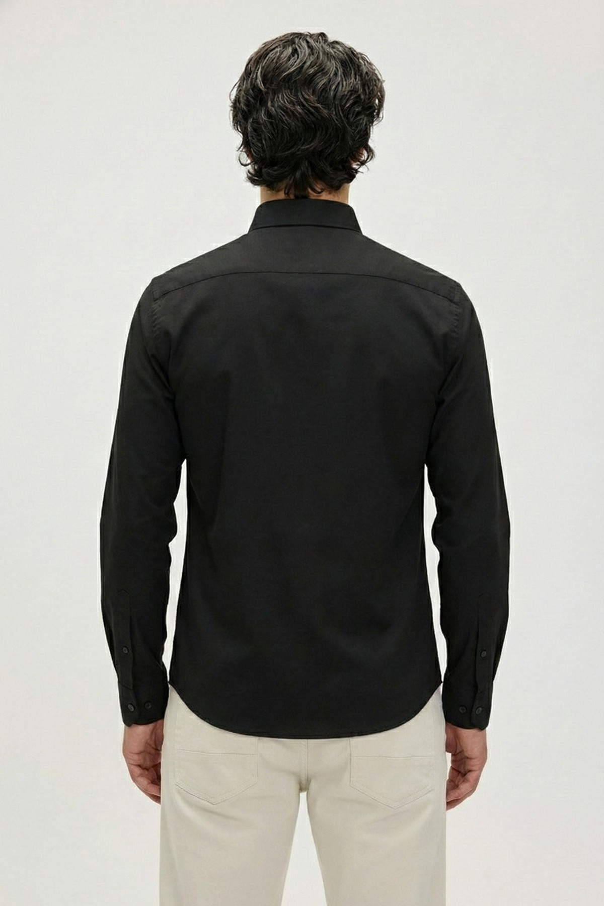 VICTOR BASIC SHIRT BASIC SHIRT SİYAH DÜĞMELİ MAN SHIRT VICTOR BASIC SHIRTVICTOR BASIC SHIRT