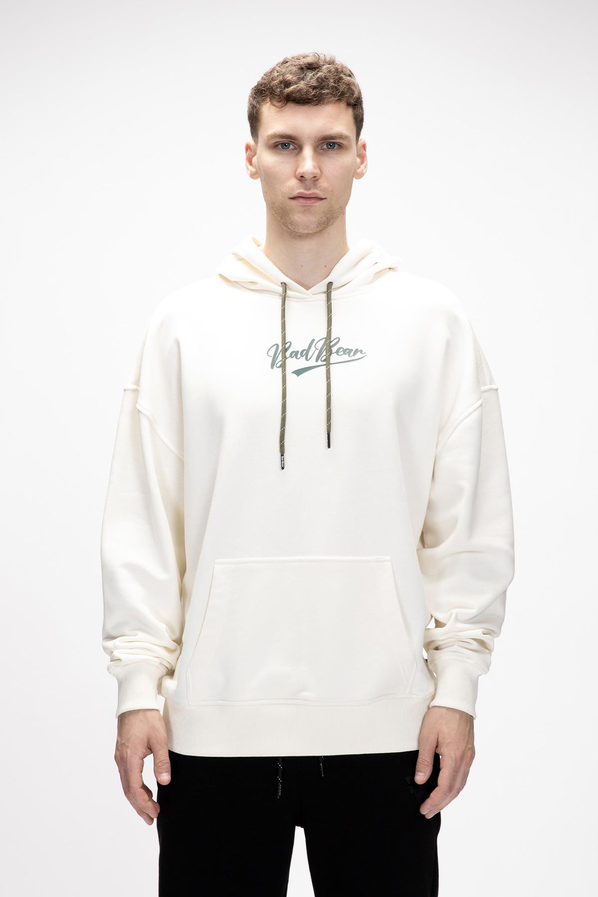 York Marshmallow Kapüşonlu Oversize Erkek Baskılı Sweatshirt