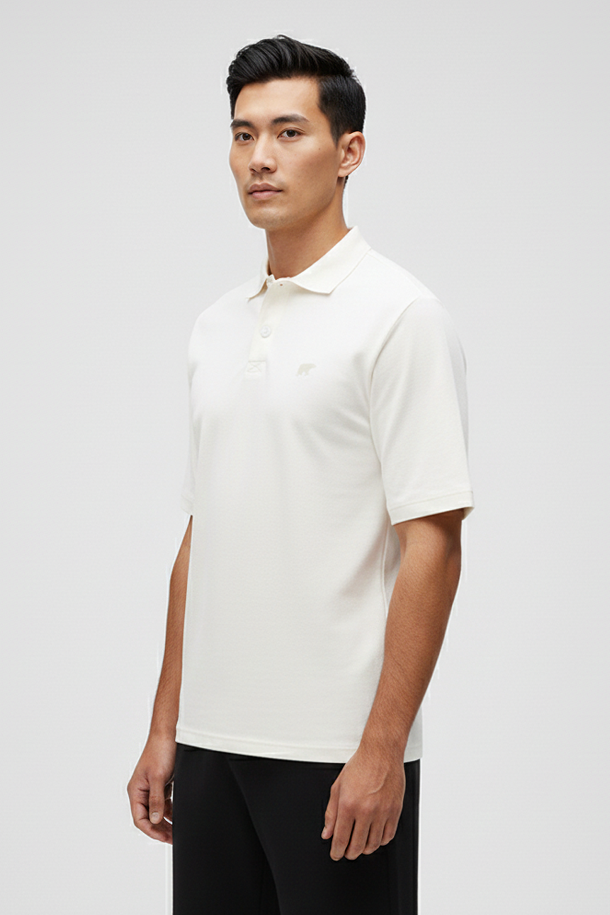 City Walker Beyaz Polo Yaka Erkek Tişört