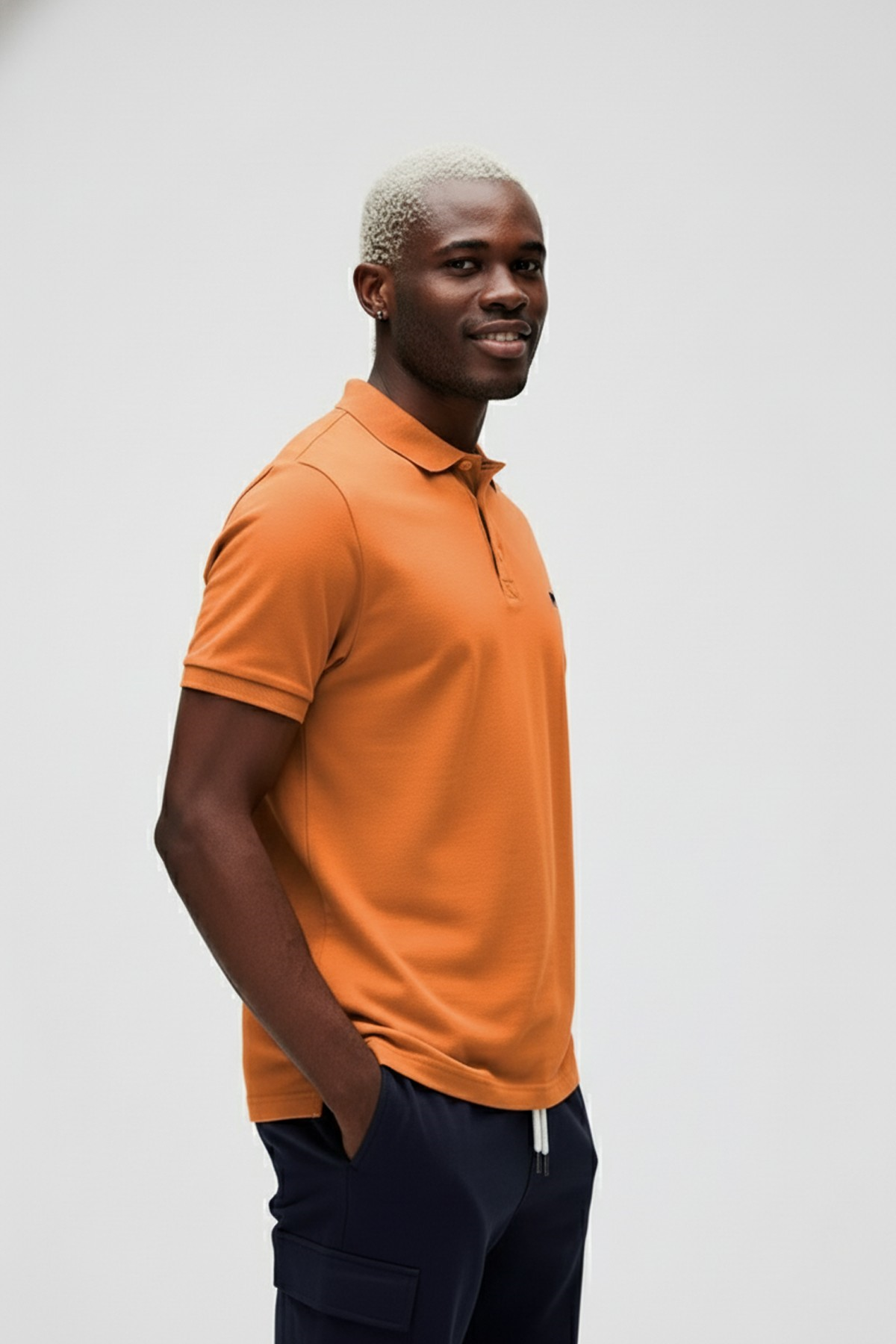 GABRIEL POLO POLO T-SHIRT TURUNCU DÜĞMELİ MAN T-SHIRT GABRIEL POLOGABRIEL POLO