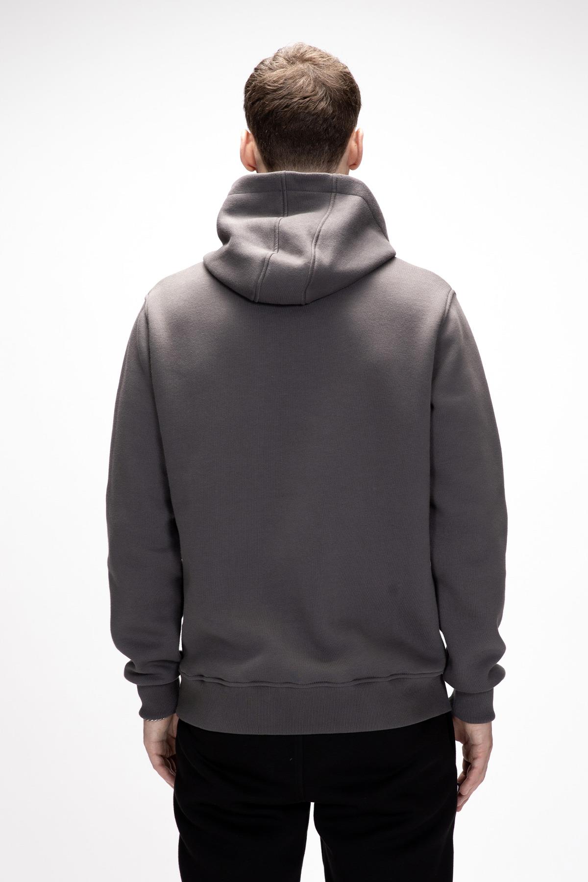 Lake Asfalt Kapüşonlu Erkek Sweatshirt