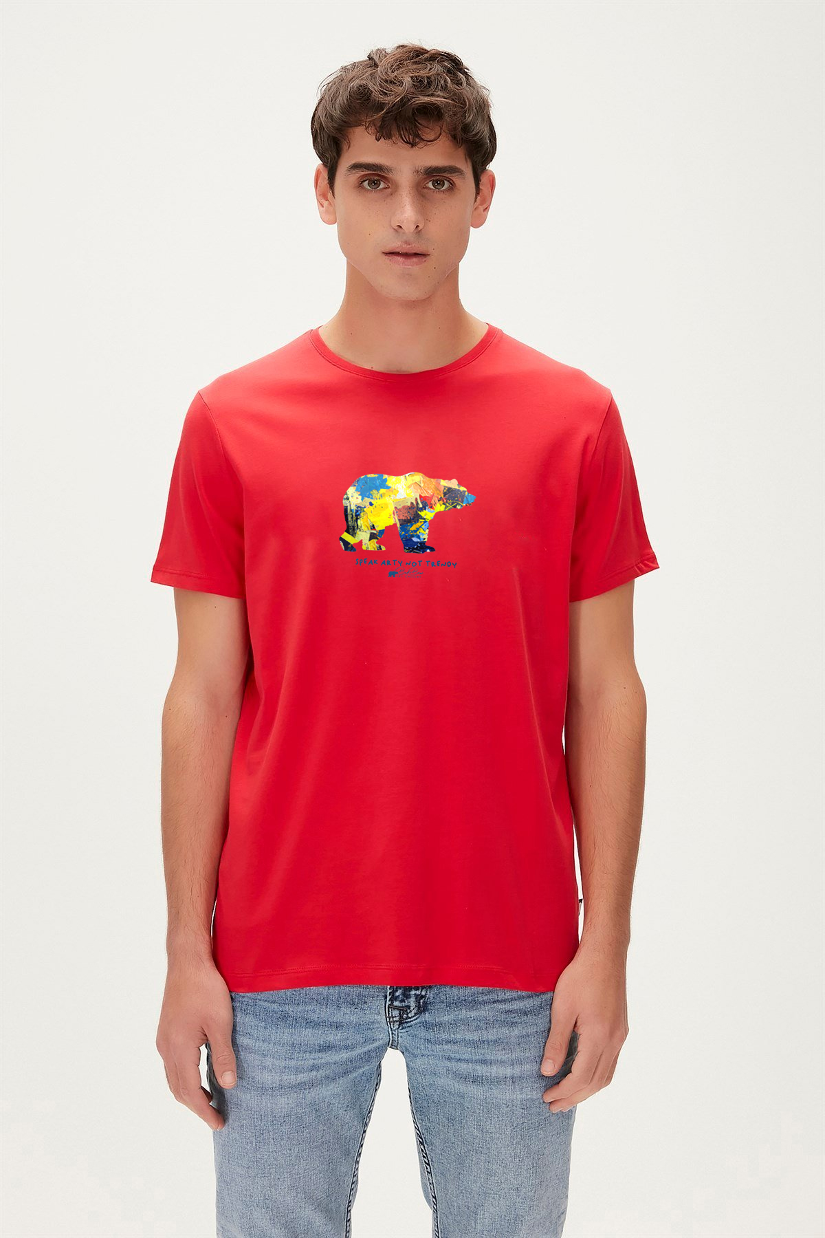 SPEAK ARTY T-SHIRT PRINTED T-SHIRT KIRMIZI  MAN T-SHIRT SPEAK ARTY T-SHIRTSPEAK ARTY T-SHIRT