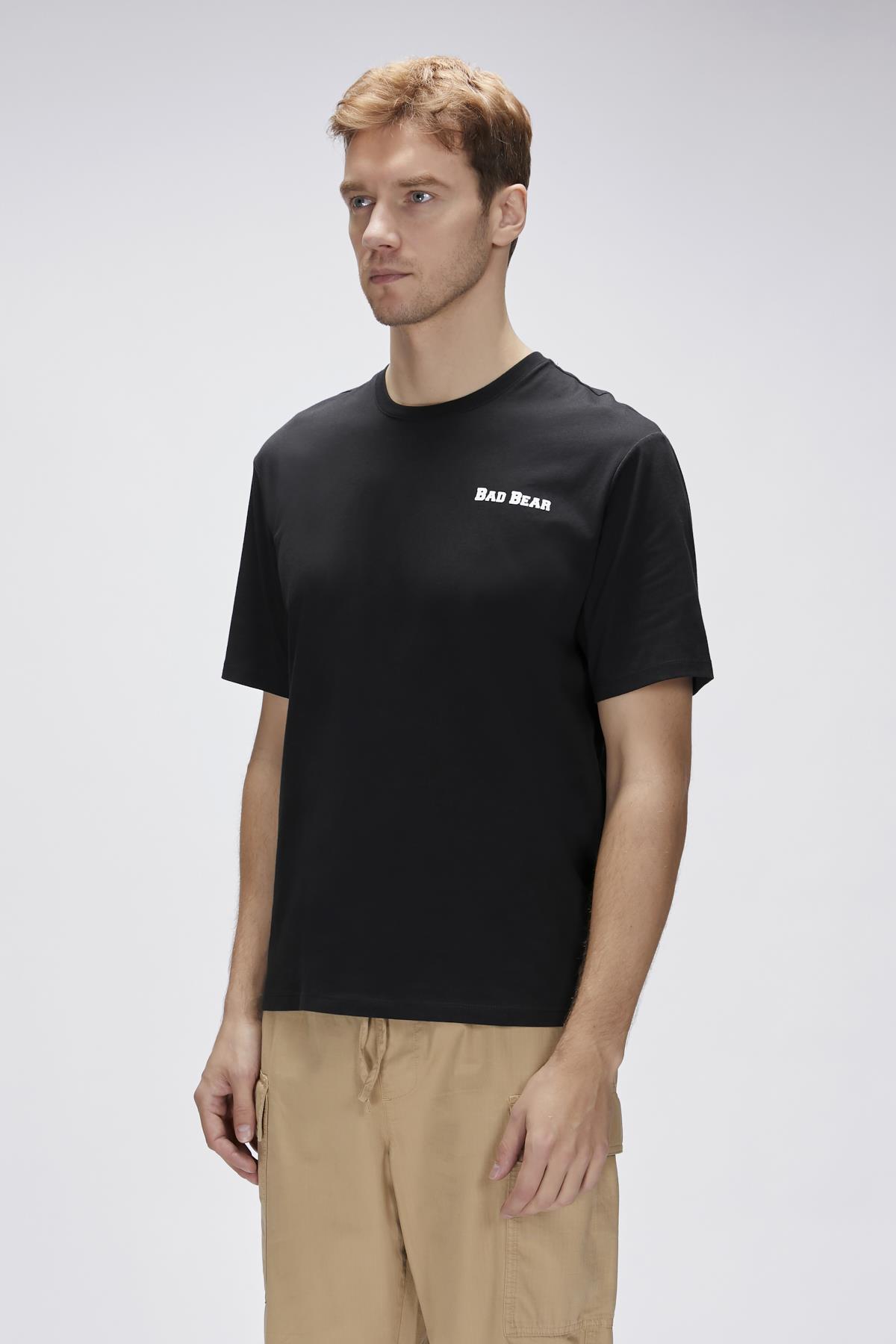 Eddy Siyah Erkek Baskılı Tişört