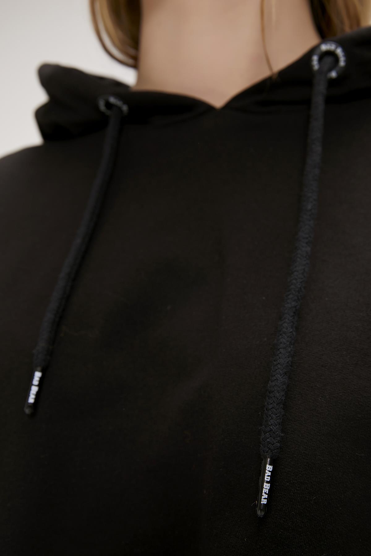 Ella Siyah Kadın Hoodie Sweatshirt