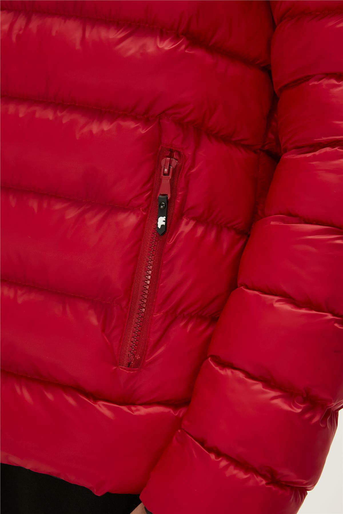 Boss Puffer Kırmızı Erkek Mont