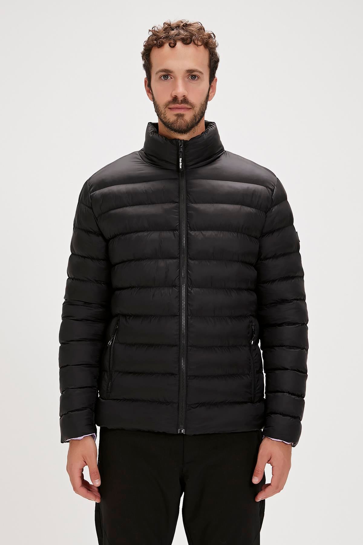 Boss Puffer Siyah Erkek Mont