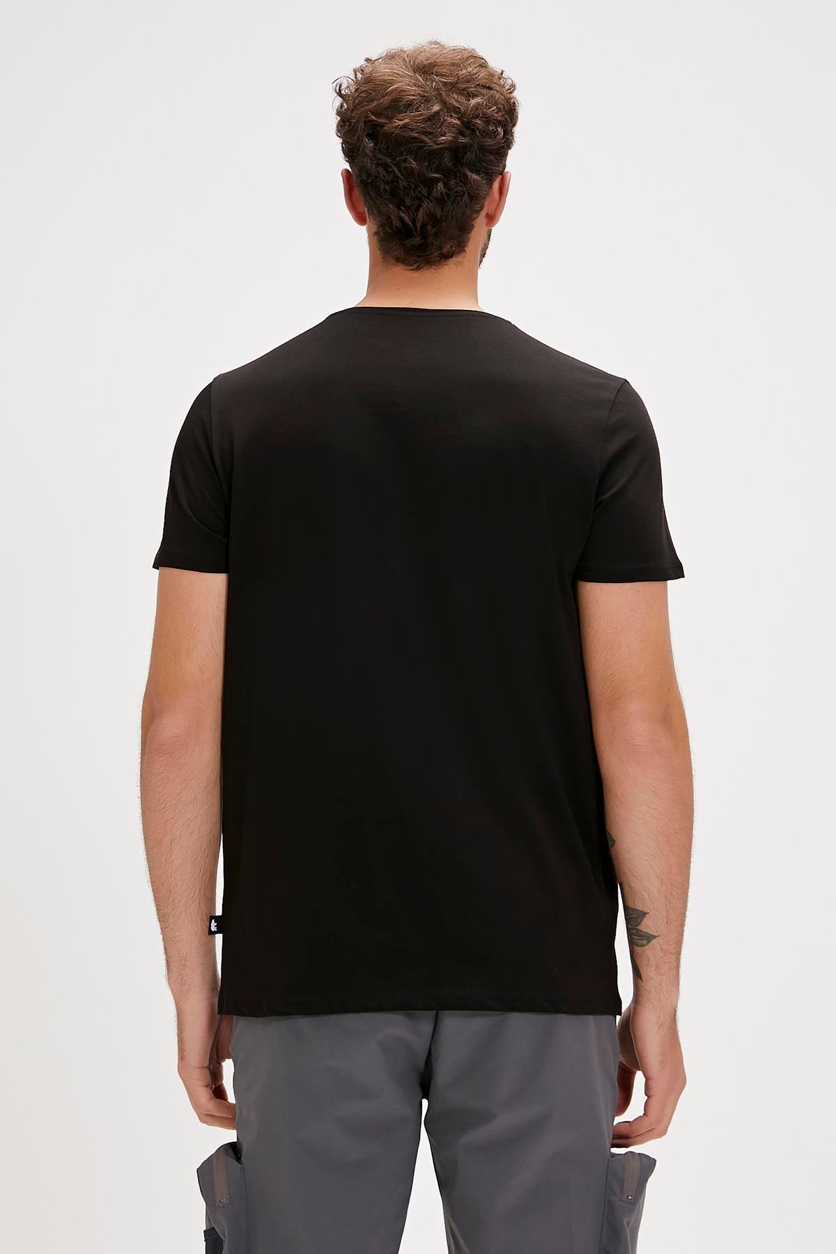 Epic Bear Siyah Baskılı Erkek Tişört