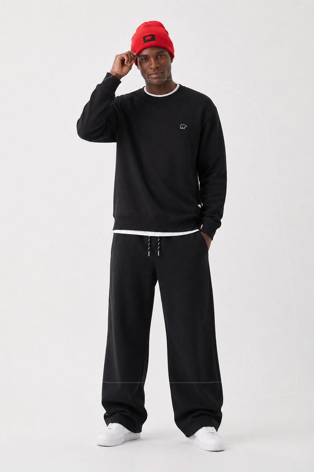 Valor Siyah Basic Erkek Sweatshirt