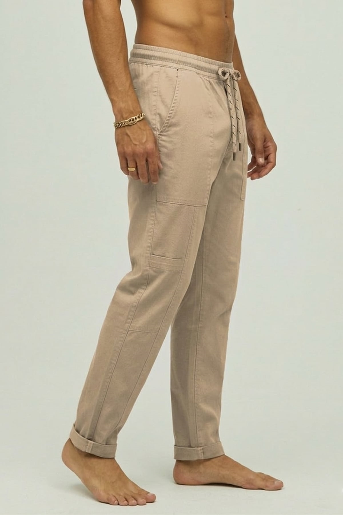 Vouvant Pant Bej Kargo Cepli Erkek Pantolon