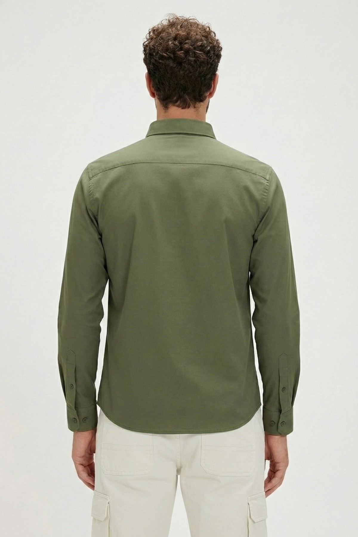 VICTOR BASIC SHIRT BASIC SHIRT SOLUK YEŞİL DÜĞMELİ MAN SHIRT VICTOR BASIC SHIRTVICTOR BASIC SHIRT