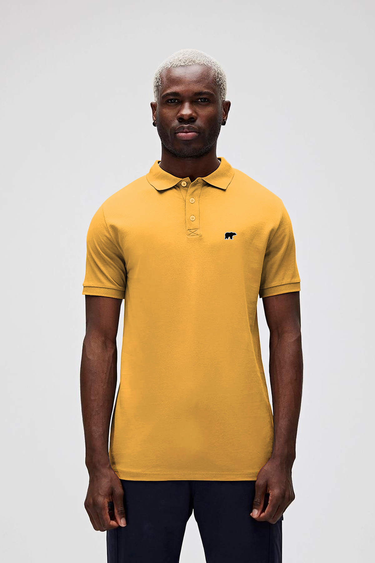 Gabriel Sarı Polo Yaka Erkek Tişört