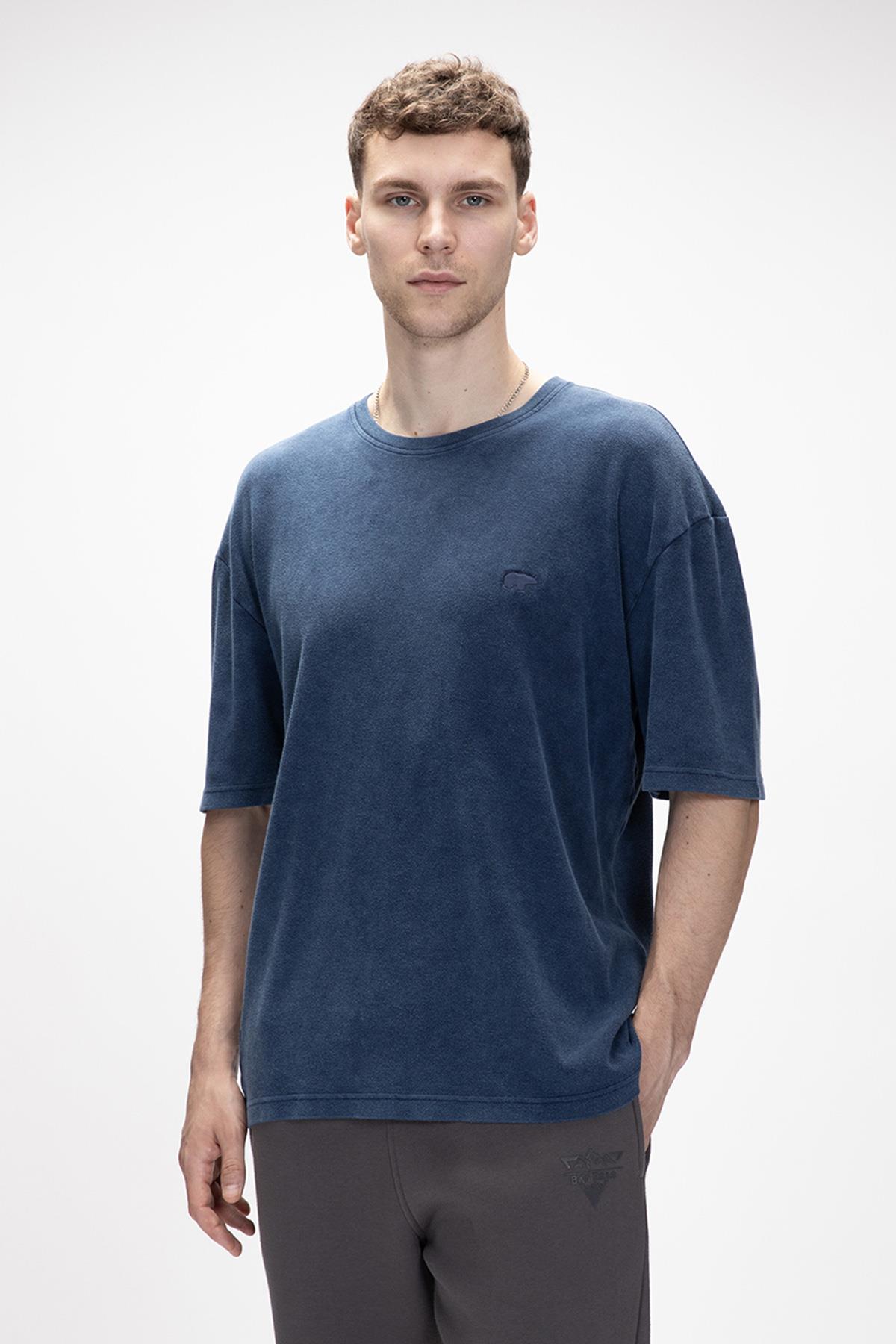 Wild İndigo Baskılı Erkek T-Shirt
