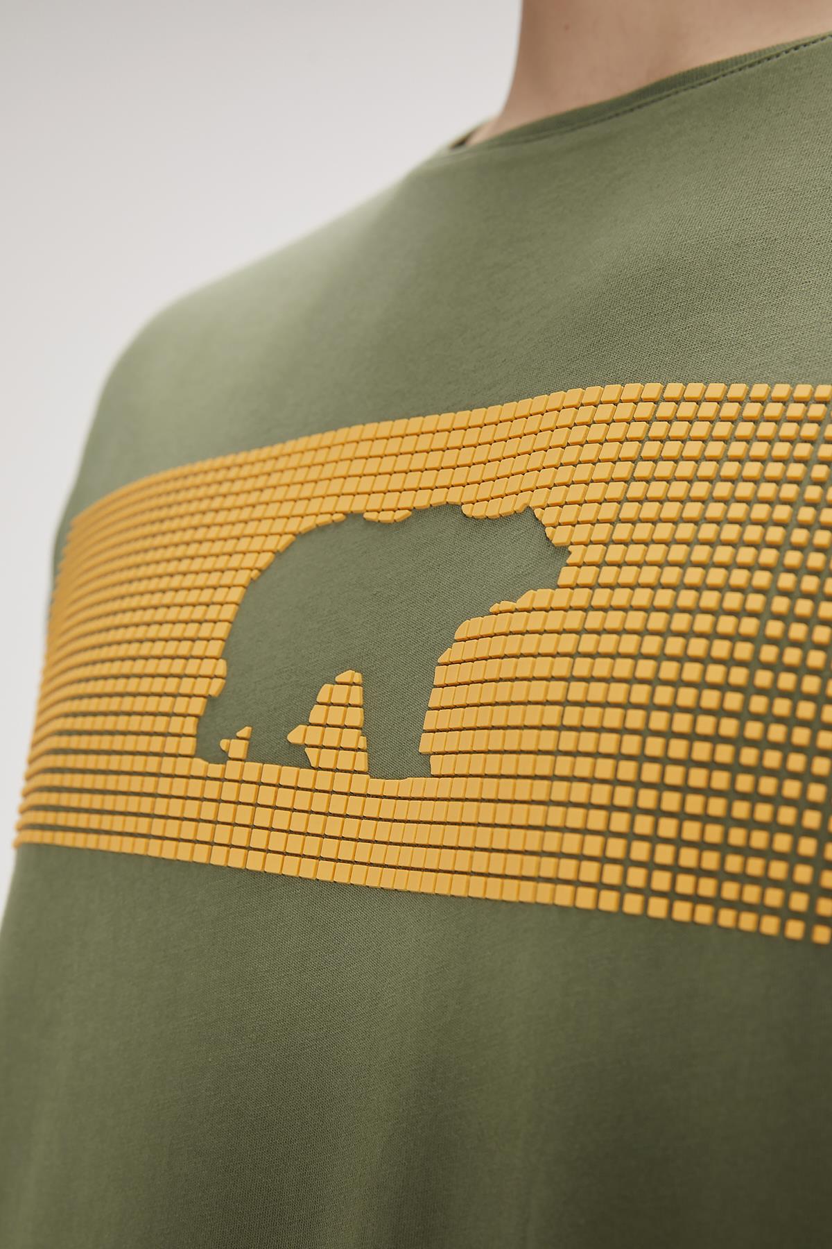 Fancy Soluk Yeşil Baskılı Erkek Tişört