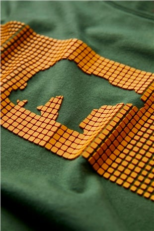 Fancy T-Shirt Forest Yeşil 3D Baskılı Bisiklet Yaka Erkek Tişört 