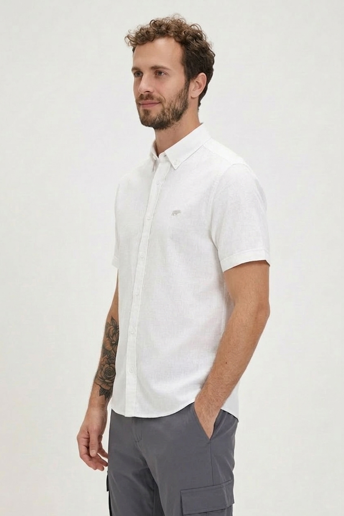 DRAFTY SHIRT BASIC SHIRT BEYAZ DÜĞMELİ MAN SHIRT DRAFTY SHIRTDRAFTY SHIRT