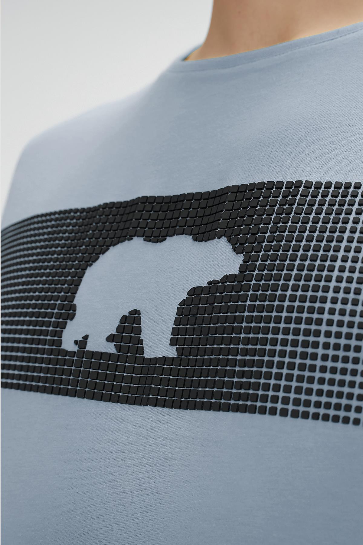 Fancy T-Shirt Element Mavi 3D Baskılı Erkek Tişört