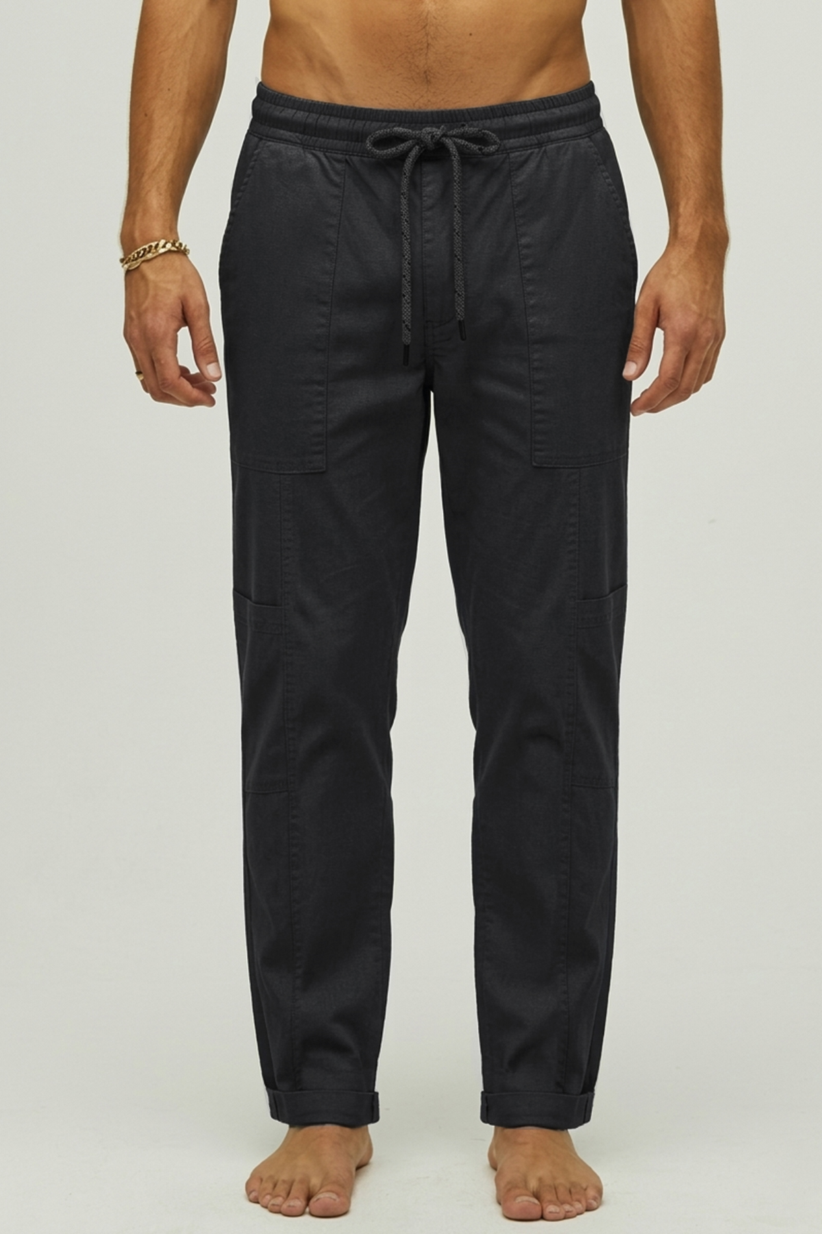 Vouvant Pant Siyah Kargo Cepli Erkek Pantolon