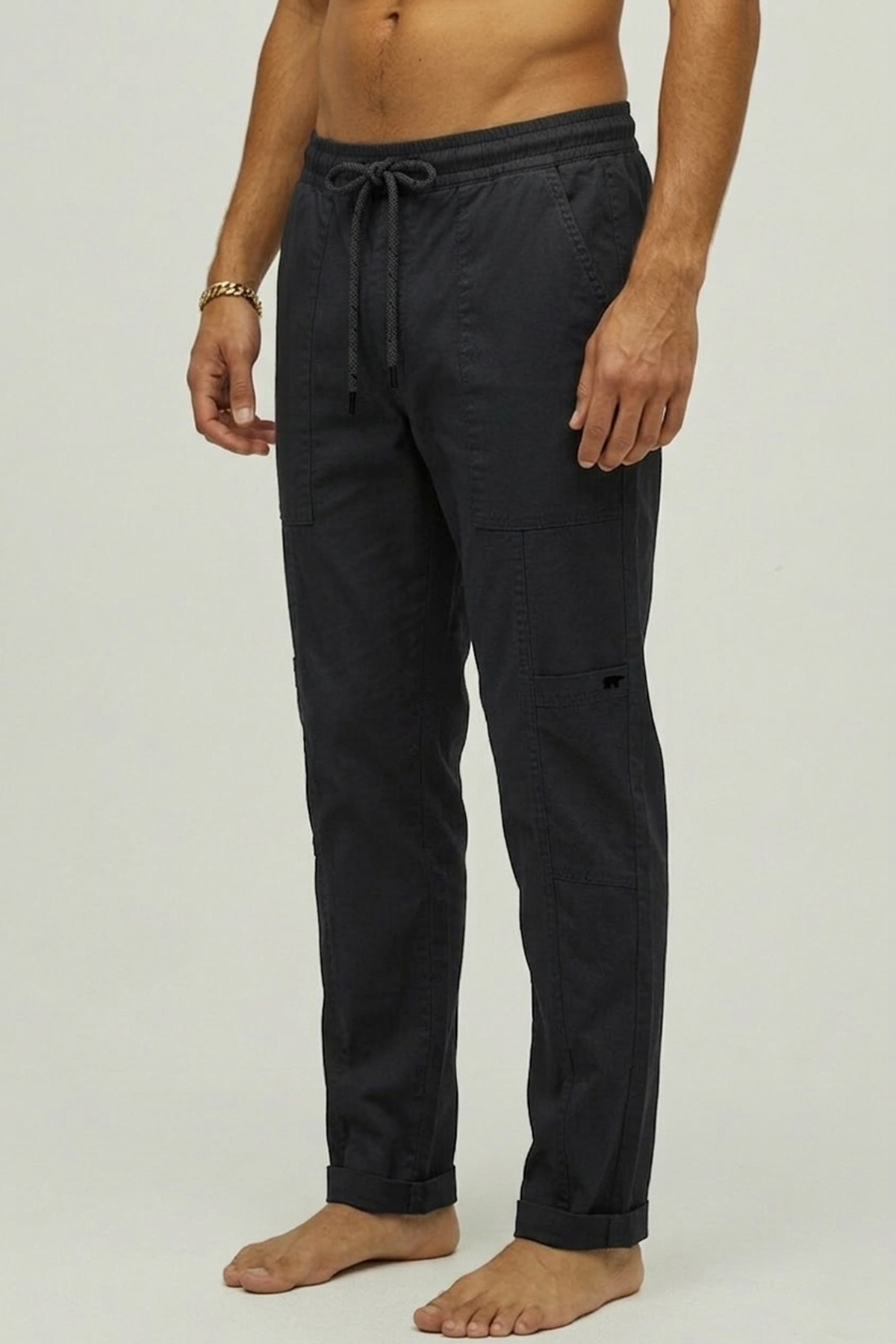 Vouvant Pant Siyah Kargo Cepli Erkek Pantolon