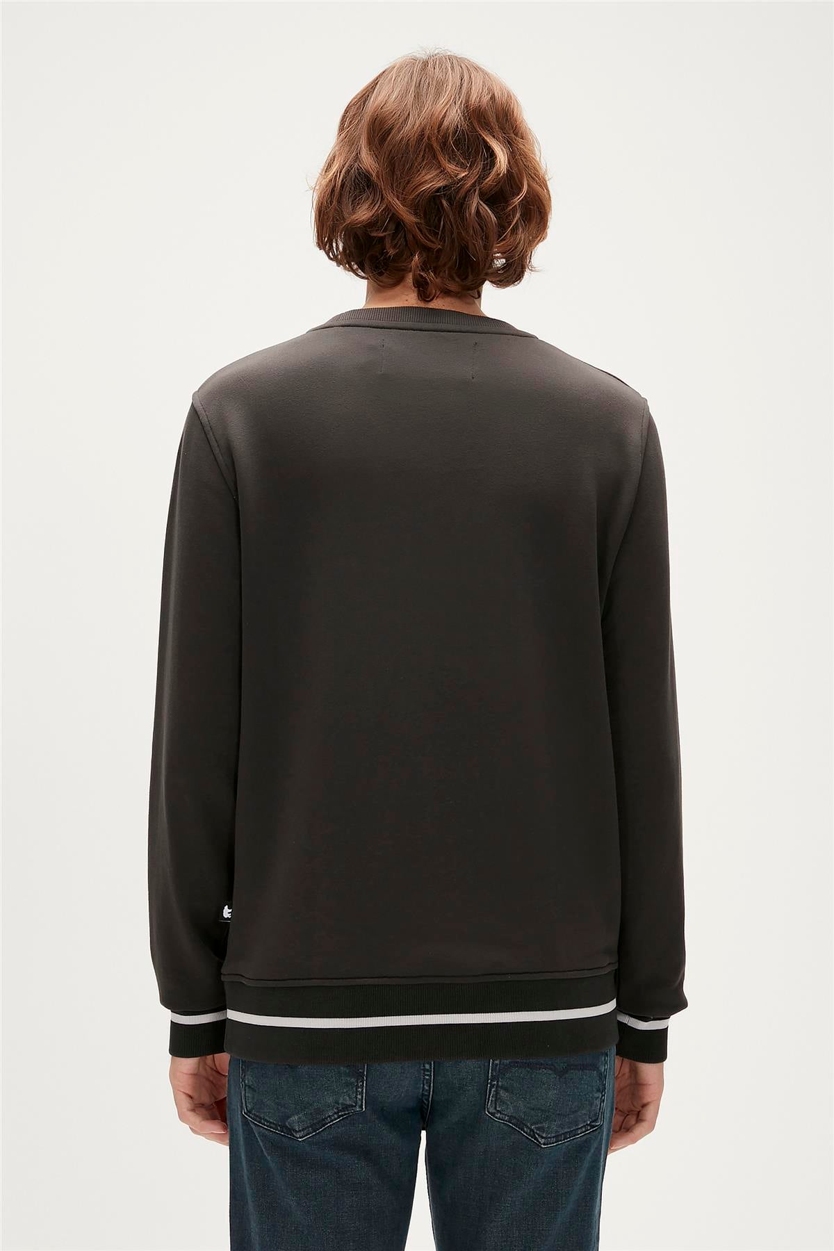 Felt Crewneck Antrasit Erkek Sweatshirt