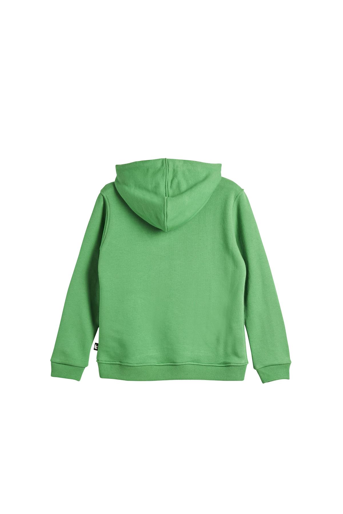 Fun Crewneck Kids Green Yeşil Kapüşonlu Baskılı Çocuk Sweatshirt