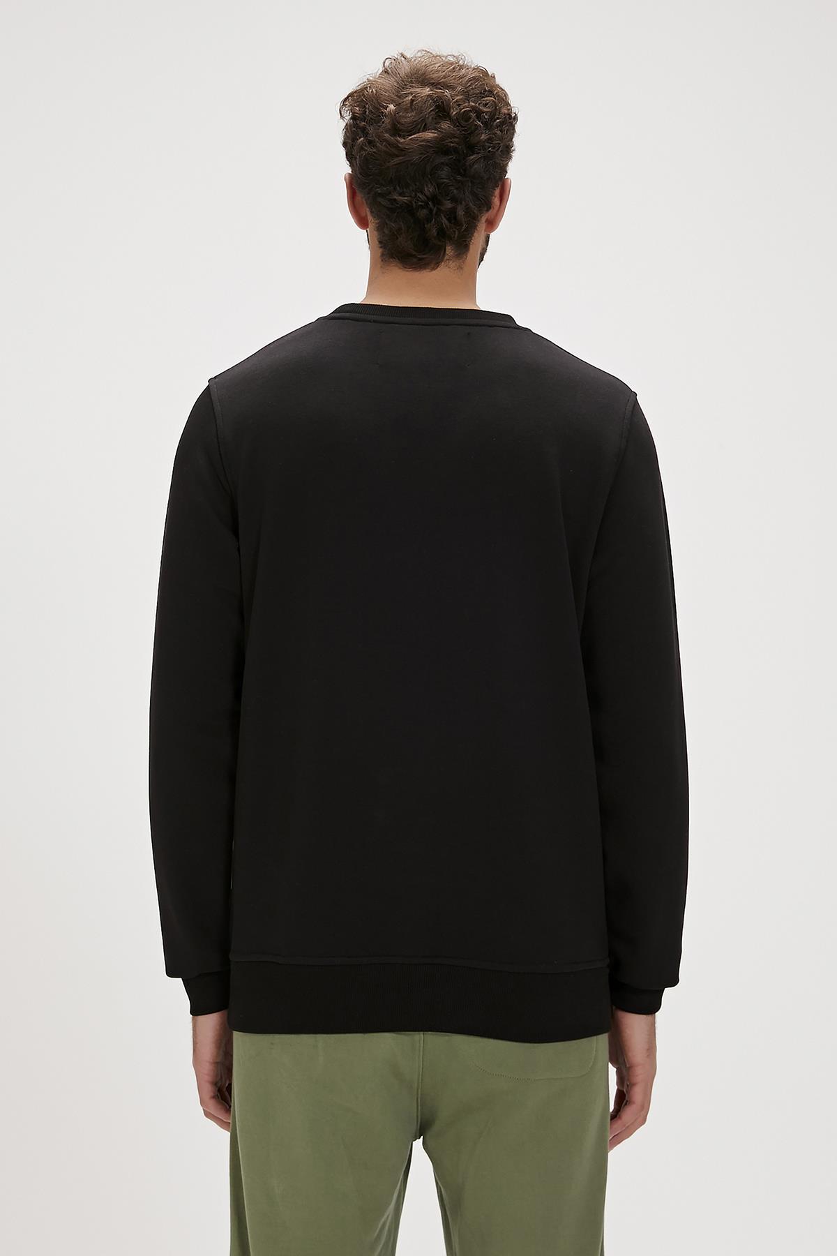 Funky Black Mens Crewneck Sweatshirt