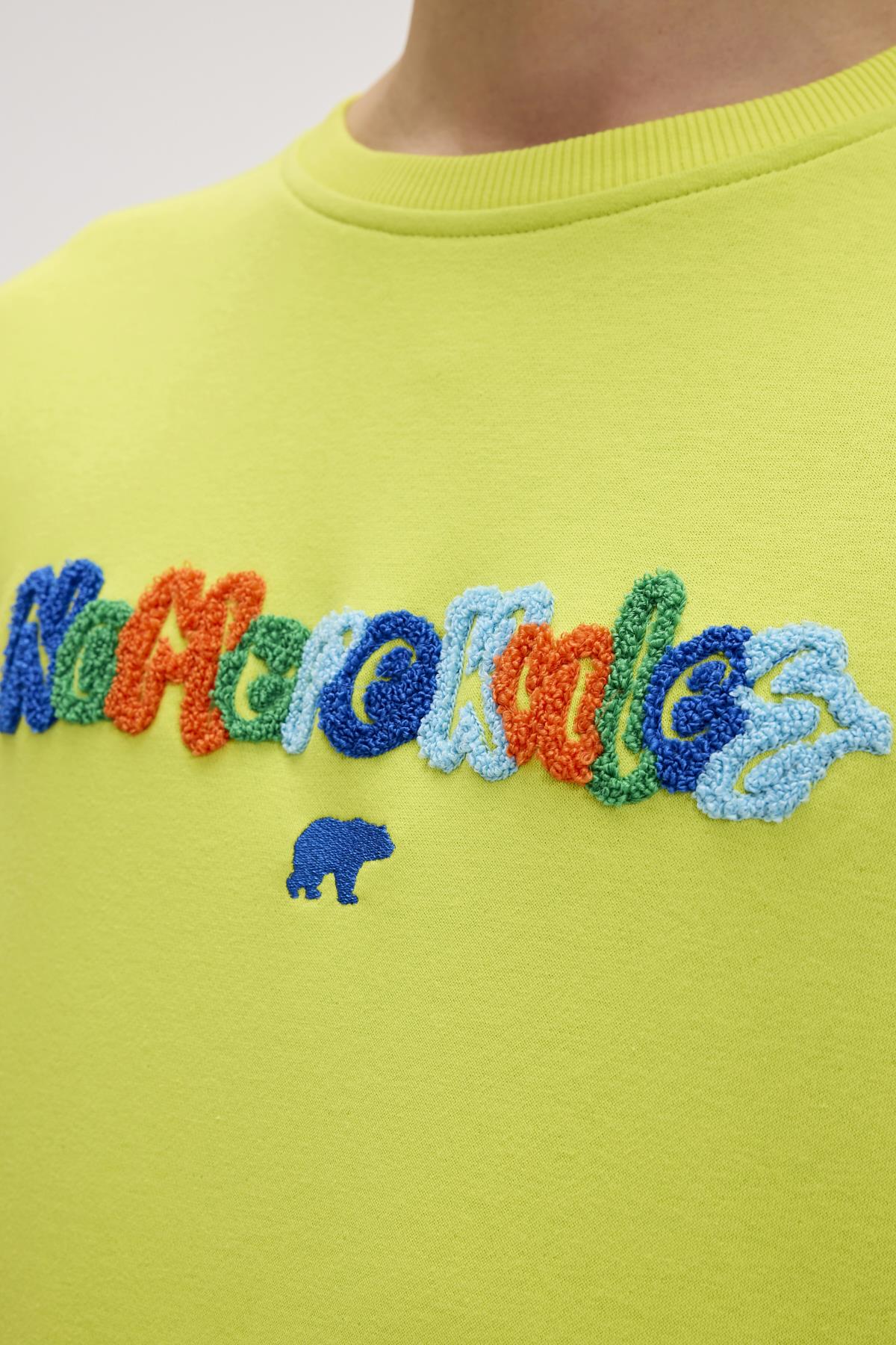 Furry Yeşil Erkek Baskılı Sweatshirt