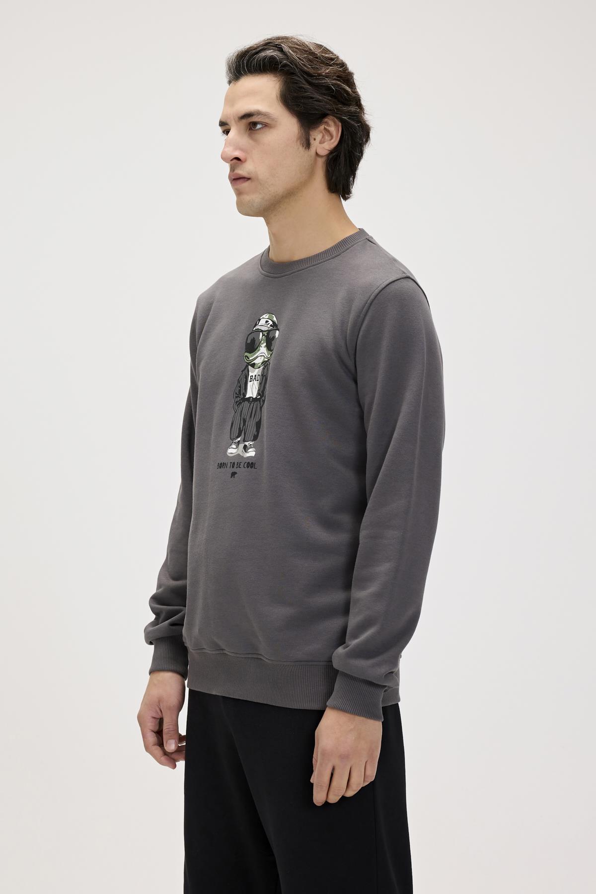 Gator Asfalt Erkek Baskılı Sweatshirt