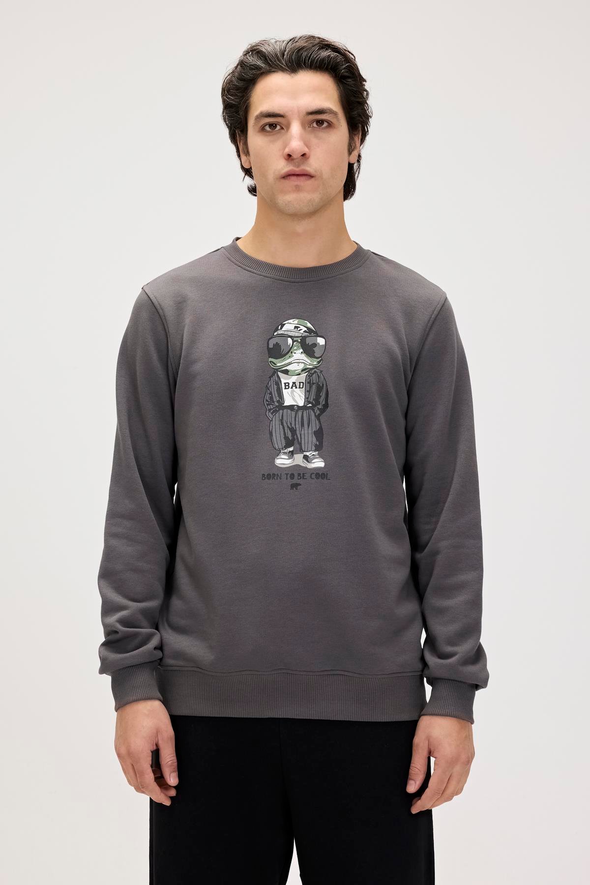 Gator Asfalt Erkek Baskılı Sweatshirt