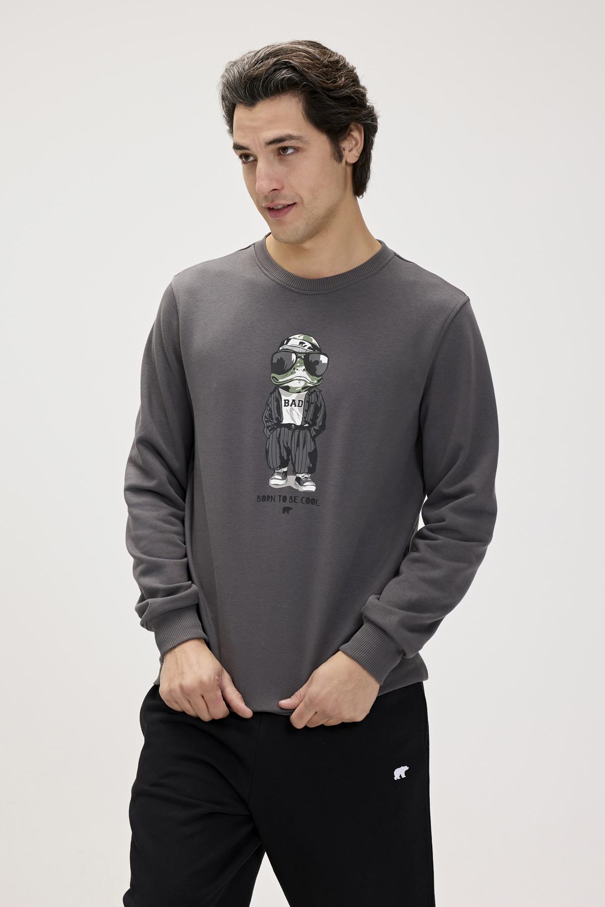 Gator Asfalt Erkek Baskılı Sweatshirt