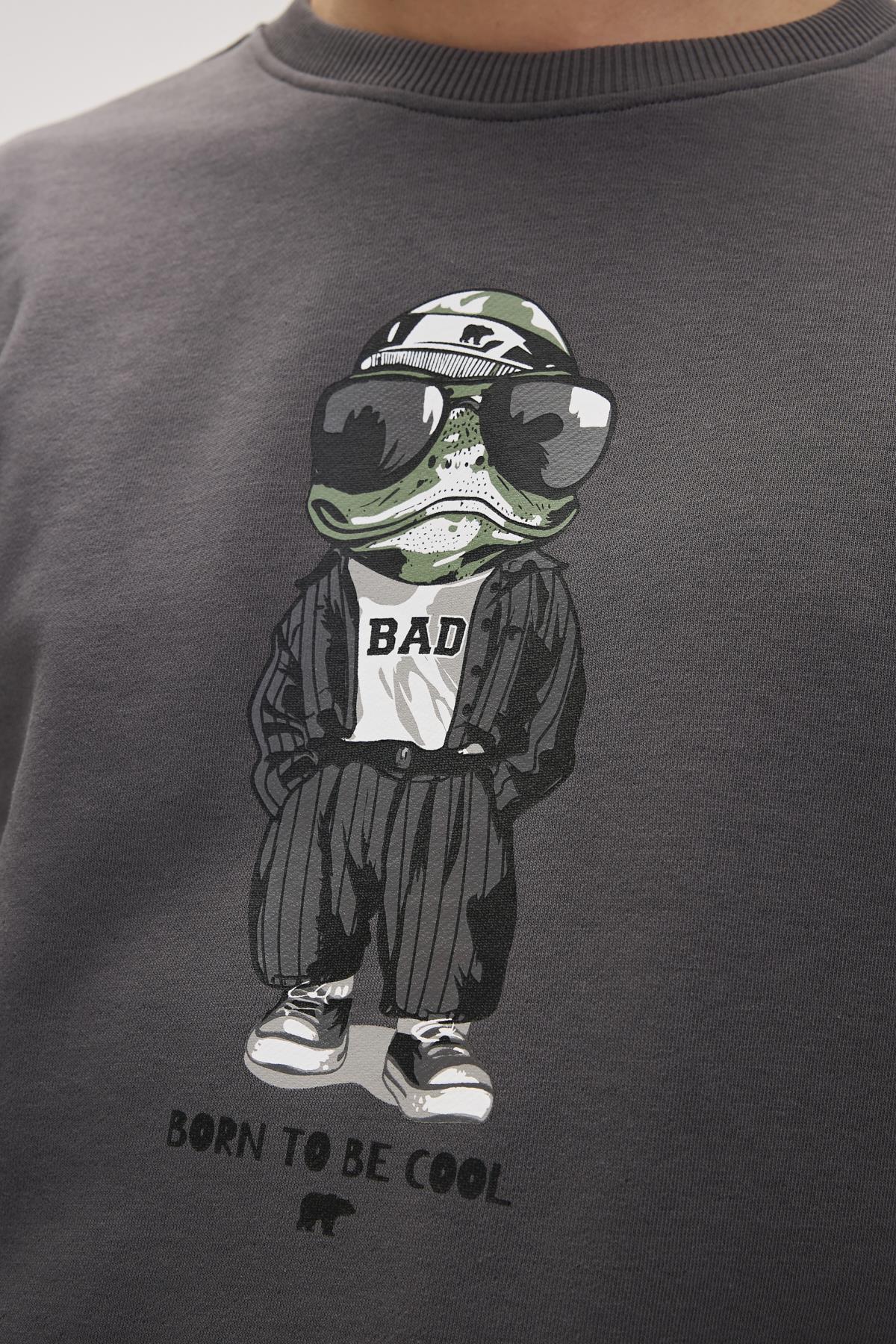 Gator Asfalt Erkek Baskılı Sweatshirt