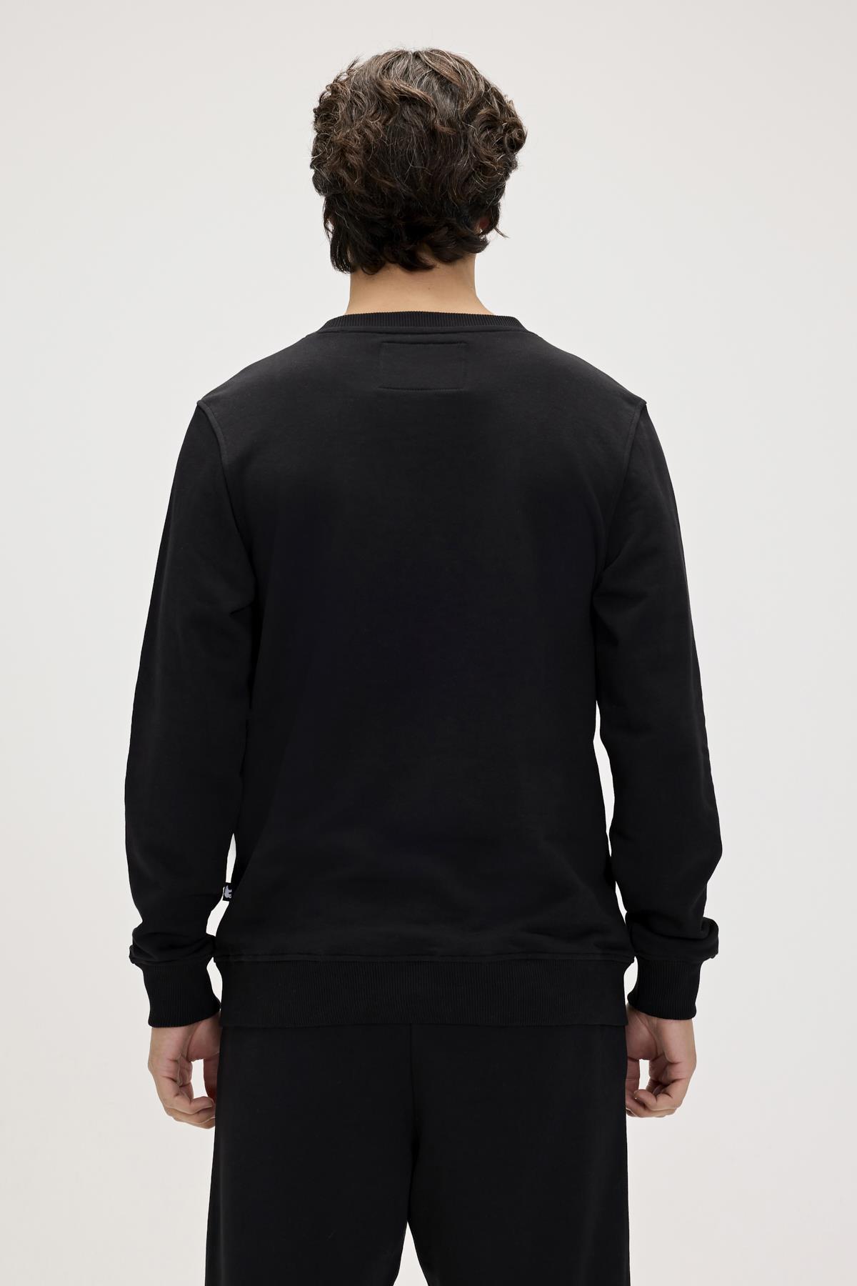 Gator Siyah Erkek Baskılı Sweatshirt