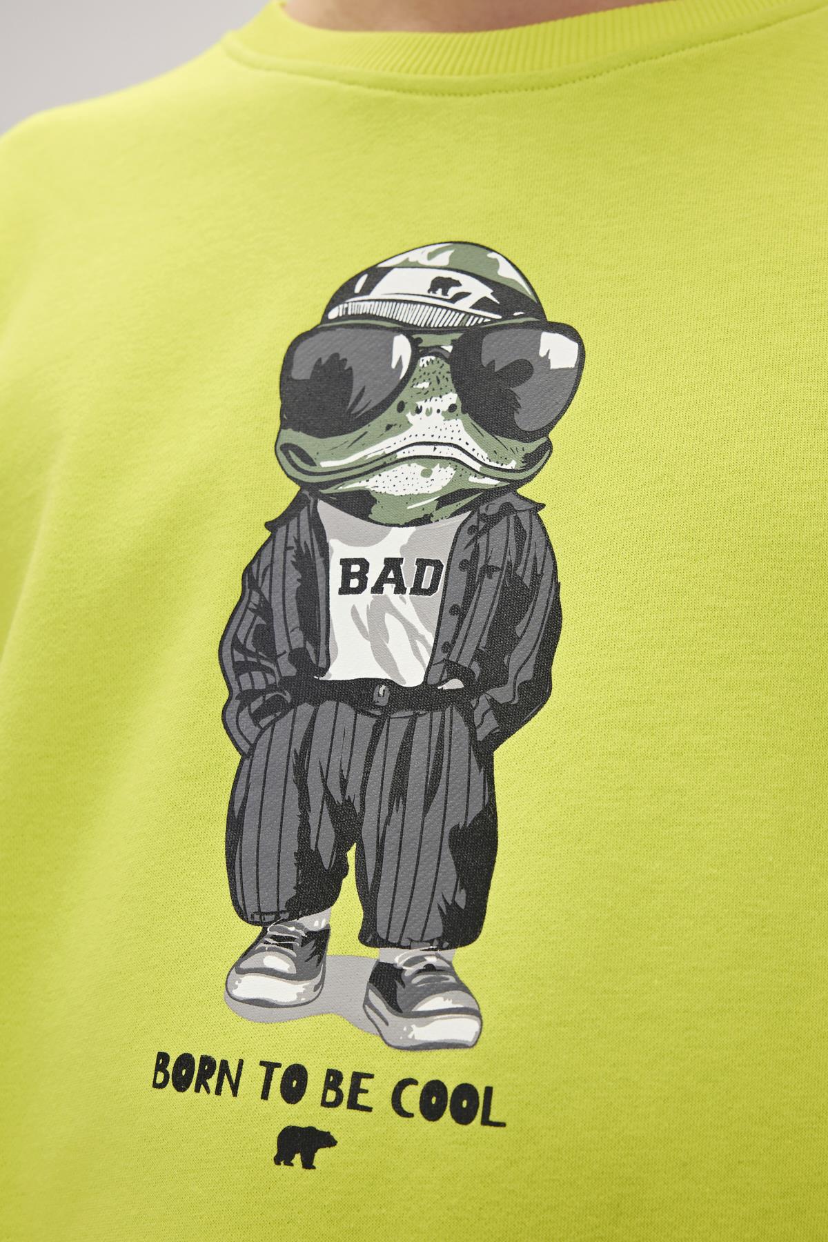 Gator Yeşil Erkek Baskılı Sweatshirt