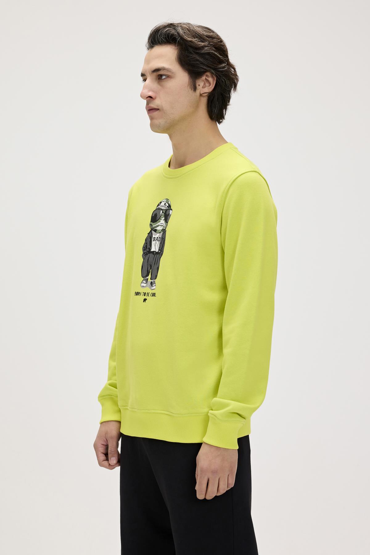 Gator Yeşil Erkek Baskılı Sweatshirt