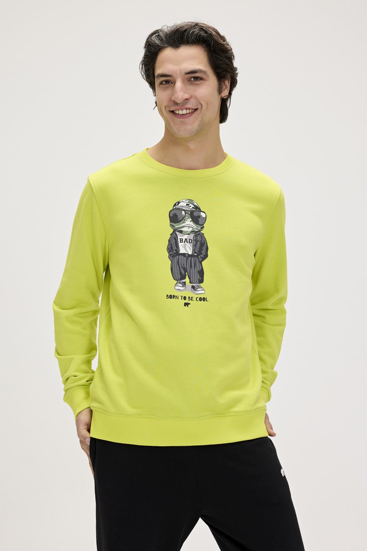 Gator Yeşil Erkek Baskılı Sweatshirt