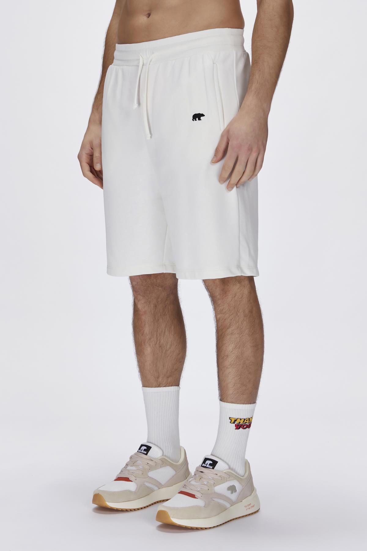 Gian Sweatshorts Beyaz Erkek Şort