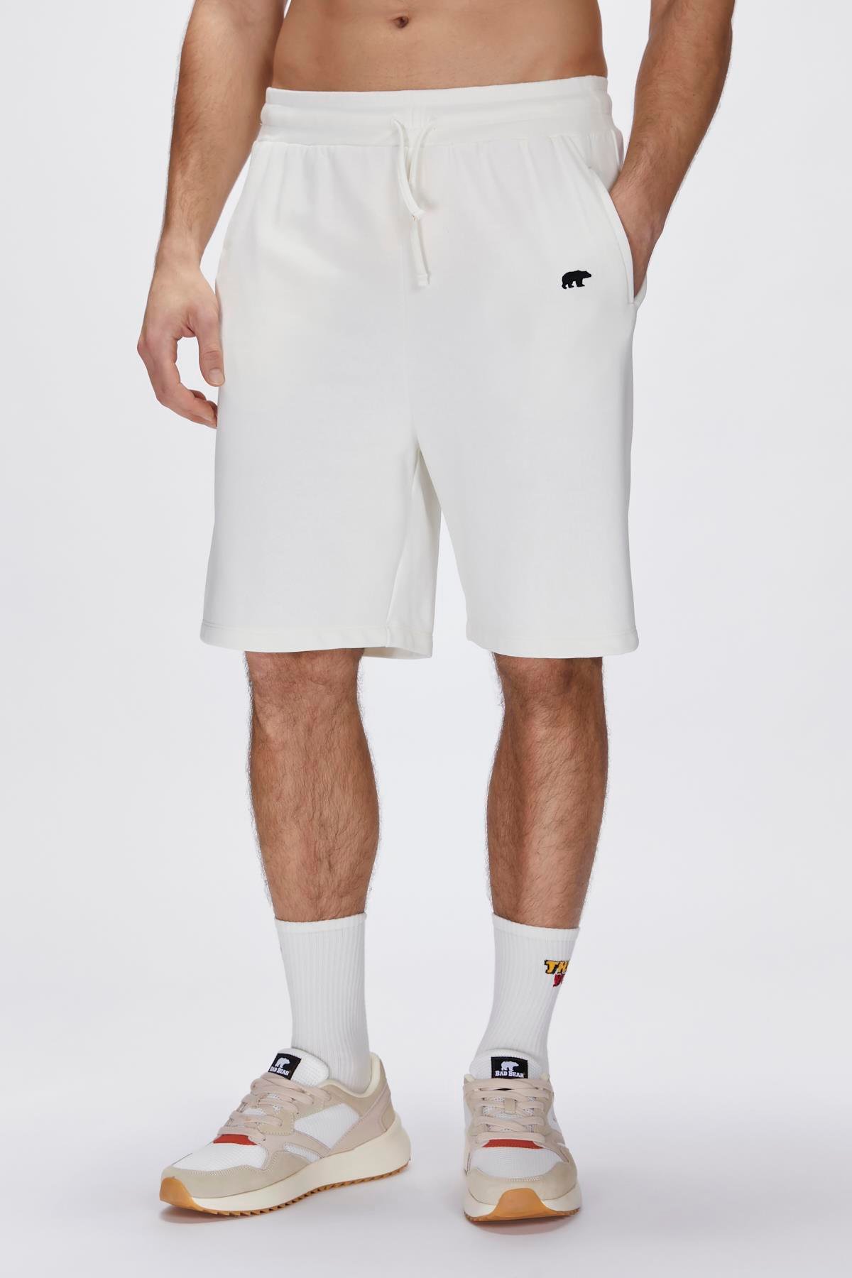 Gian Sweatshorts Beyaz Erkek Şort