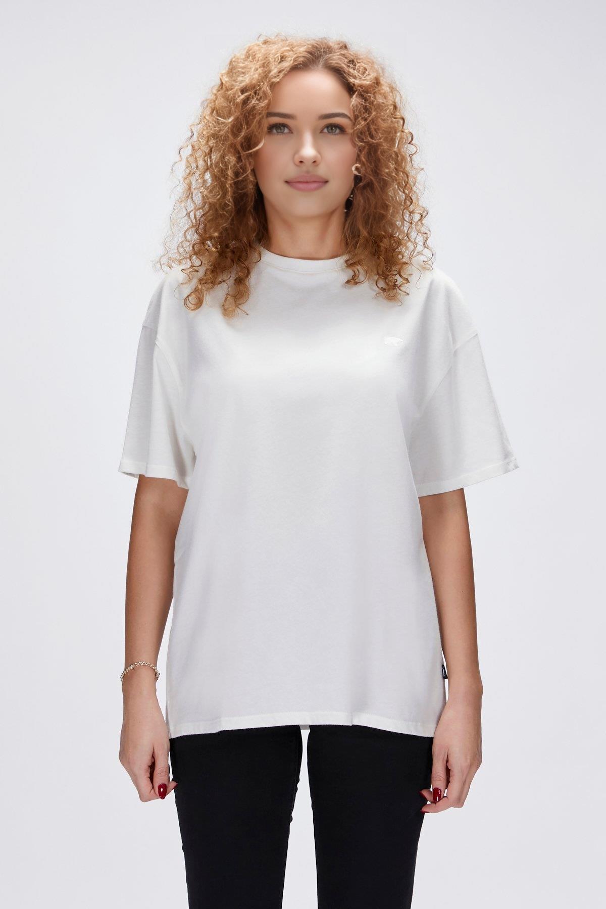 Gina Beyaz Kadın Tişört